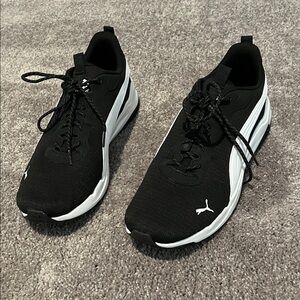 Puma Black and White Athletic Shoes